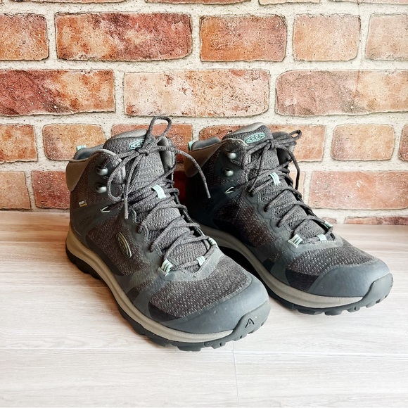 Keen Mid height hiking boots grey and mint green size 9.5 - Picture 13 of 13